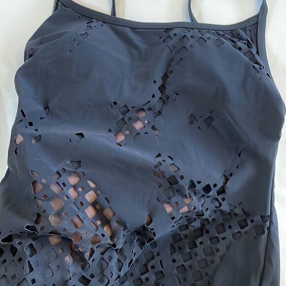PROFILE BLACK CUTOUT TANKINI TOP.  NEW WITH TAGS. - Picture 11 of 11